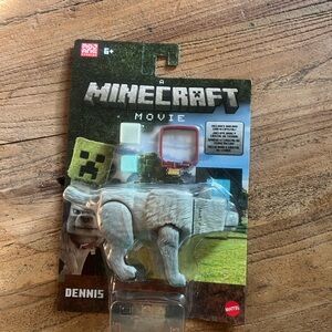 Mattel Minecraft Movie Dennis White Wolf Figure